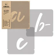 Prace ręczne dla dzieci - szablony malarskie wielorazowe // LITERY i CYFRY 10 cm // PISMO RĘCZNE Małe // Zestaw 42 szt. - miniaturka - grafika 1