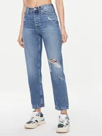 Spodnie damskie - Tommy Hilfiger Jeansy Classic WW0WW40041 Niebieski Straight Fit - miniaturka - grafika 1