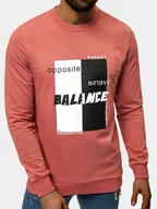 Bluzy męskie - BLUZA MĘSKA CREWNECK CIEMNO-RÓŻOWA OZONEE B/21402023 - Ozonee - miniaturka - grafika 1