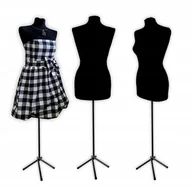 Manekiny wystawowe - Manekin Damski Krawiecki Ekspozycyjny 36/38 Czarny - miniaturka - grafika 1