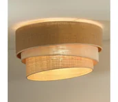 Lampy sufitowe - Duolla - Plafon YUTE TRIO 3xE27/15W/230V śr. 60 cm brązowy/szary/beżowy - miniaturka - grafika 1