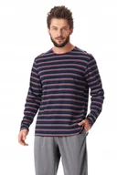 Piżamy damskie - KEY PIŻAMA MĘSKA MNS 038 B23 XXL GRANATOWY-SZARY - miniaturka - grafika 1