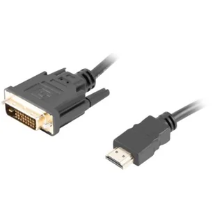 Lanberg lanberg Kabel HDMI M DVI-D M CA-HDDV-10CC-0005-BK 0.5 M czarny - Kable komputerowe i do monitorów - miniaturka - grafika 1