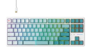 Havit KB901L - klawiatura gamingowa (biało-zielona) KB901L (WHITE AND GREEN) - Klawiatury - miniaturka - grafika 1
