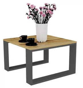 Stolik Kawowy Paula Kolor Wotan Z Czarnym - Ławy i stoliki kawowe - miniaturka - grafika 1