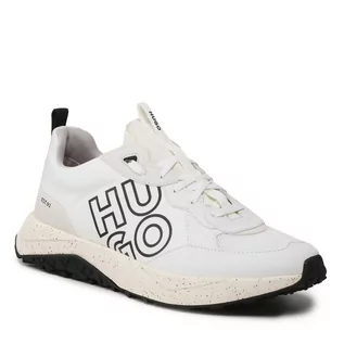 Półbuty męskie - Sneakersy Hugo 50498701 White 100 - grafika 1