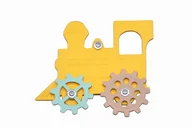 Zabawki interaktywne dla dzieci - Kolorowa lokomotywa do tablicy manipulacyjnej. - miniaturka - grafika 1