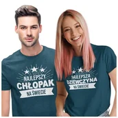 Walentynki - KOSZULKI DLA PAR NA WALENTYNKI PREZENT CHŁOPAK DZIEWCZYNA PROMIENIE - miniaturka - grafika 1