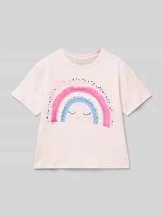 T-shirt z detalem z logo model ‘DITTO’ - Koszulki dla dziewczynek - miniaturka - grafika 1