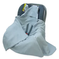 Otulacze - OTULACZ DO FOTELIKA NOSIDEŁKA MUŚLINOWY Z KAPTURKIEM KOCYK Kerstin - miniaturka - grafika 1