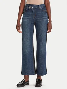 Desigual Jeansy Twist 25WWDD14 Granatowy Wide Leg - Spodnie damskie - miniaturka - grafika 1