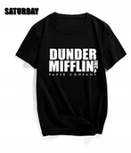 Koszulki męskie - KOSZULKA Z NADRUKIEM MĘSKA ŚMIESZNA T-SHIRT DUNDER MIFFLIN INC THE OFFICE L - miniaturka - grafika 1