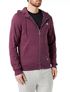 STARTER BLACK LABEL Męska bluza z kapturem Starter Essential Zip, ciemnofioletowy, S - Bluzy męskie - miniaturka - grafika 1