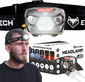 Latarki - LATARKA CZOŁOWA LED Akumulator CZOŁÓWKA Mocna Wodoodporna Lampa GESTY USB-C - miniaturka - grafika 1