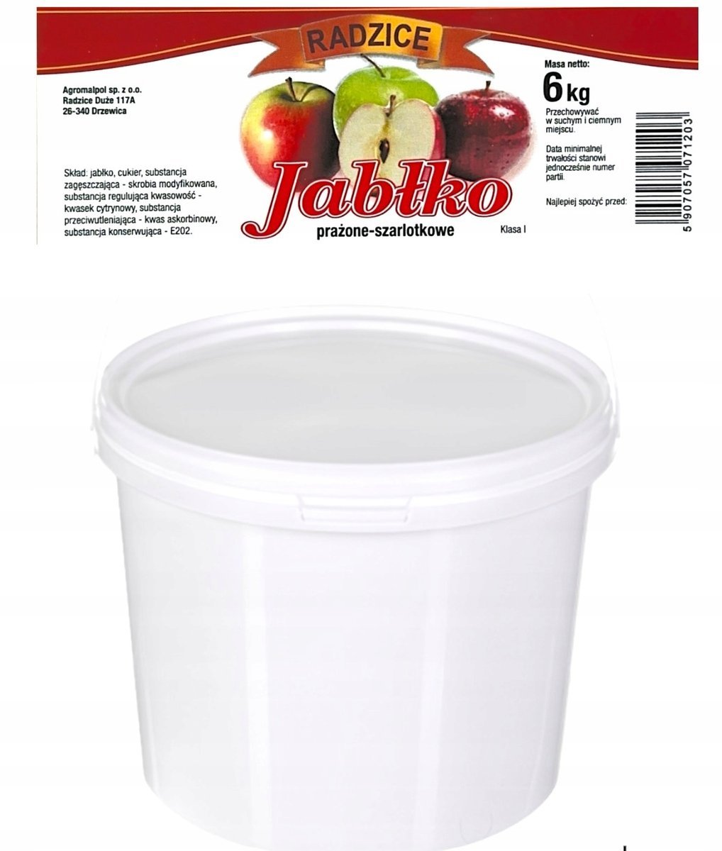 Jabłko prażone szarlotkowe kostka 85% 6kg Przetwórnia Radzice