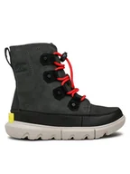 Buty dla chłopców - Sorel Śniegowce Youth Sorel Explorer Lace Wp NY4897-093 Czarny - miniaturka - grafika 1