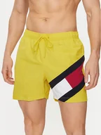 Kąpielówki męskie - Tommy Hilfiger Szorty kąpielowe UM0UM02048 Żółty Slim Fit - miniaturka - grafika 1