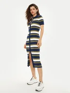 Sukienki - Lacoste Sukienka dzianinowa EF2554 Granatowy Slim Fit - miniaturka - grafika 1
