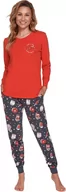 Piżamy damskie - Czerwona damska piżama z nadrukiem Doctor Nap - miniaturka - grafika 1