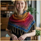 Apaszki i szaliki damskie - Chusta na szydełku Moc kolorów - miniaturka - grafika 1