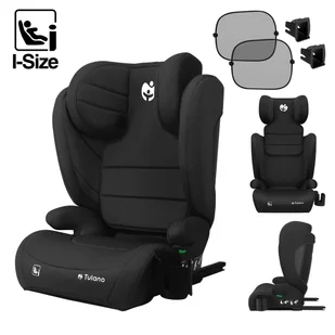 Fotelik Samochodowy dla dzieci Tulano Joy 35 100-150cm ISOFIX I-SIZE, Czarny - Foteliki samochodowe - miniaturka - grafika 1