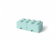 Pojemniki na zabawki - Lego POLTOP POLTOP Pojemnik z szufladkami Brick 8 bladoniebieski - miniaturka - grafika 1