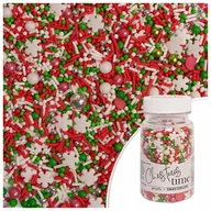 Dodatki do ciast w proszku - Posypka świąteczna cukrowa na tort święta pierniki gwiazdki płatki śniegu - miniaturka - grafika 1