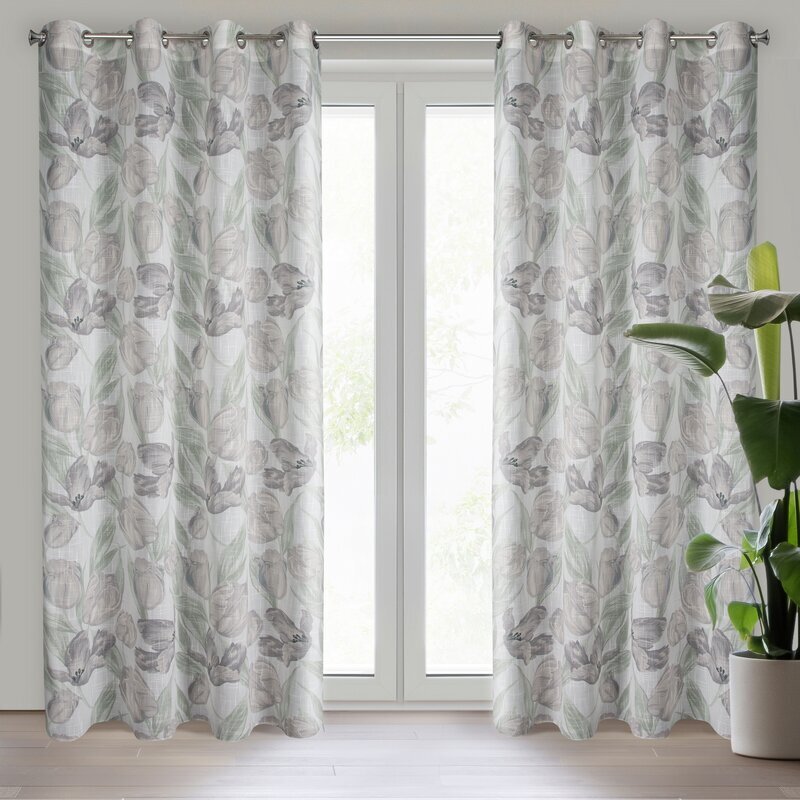 Zasłona MILLIE NA zielona 140x250 cm zasłona z oczkami