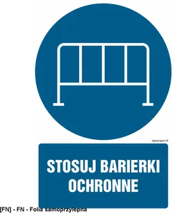 SIGNPROJECT GL040 - Stosuj barierki ochronne 300x450 - Tablice BHP - miniaturka - grafika 1