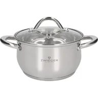 Zestawy garnków i patelni - Zestaw 3 garnków z pokrywkami 1,8 l + 2,5 l +5,6 l Virtu srebrny Zwieger - miniaturka - grafika 1