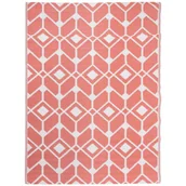 Dywany zewnętrzne - Dywan zewnętrzny 120 x 170 cm geometria bordowy - miniaturka - grafika 1