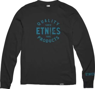 Koszulki męskie - t-shirt męski ETNIES QUALITY ETNIES LS TEE Black - grafika 1