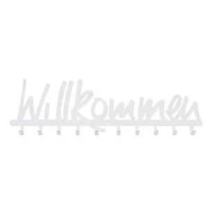 Intesi Wieszak ścienny Willkommen biały 5901041781550 + 5901041781550 - Wieszaki i stojaki - miniaturka - grafika 1