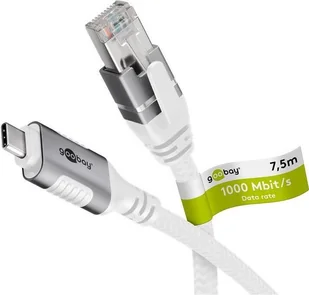 Goobay 74179 Kabel sieciowy USB 3.1 typu C Gigabit Ethernet 7,5 m - Kable miedziane - miniaturka - grafika 1