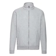 Bluzy męskie - Bluza męska rozpinana Sweat Jacket Fruit of the Loom - Heather Grey XXL - miniaturka - grafika 1