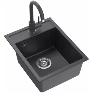 MYQ Color-Box BOXG1COL + Bateria stojąca Czarny - Zlewozmywaki - miniaturka - grafika 1