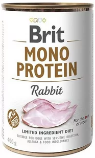 Brit MONO PROTEIN RABBIT 400g - Mokra karma dla psów - miniaturka - grafika 1