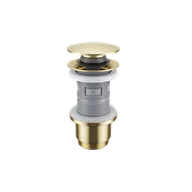 Korki do umywalek - Excellent Korek klik-klak umywalkowo-bidetowy, złoty szczotkowany - miniaturka - grafika 1