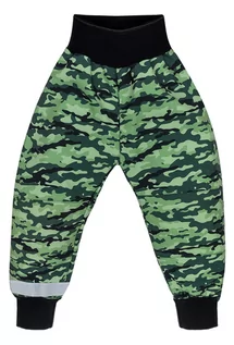 Spodnie i spodenki dla chłopców - Całoroczne wodoodporne spodnie/softshell/przeciwdeszczowe/ moro - grafika 1