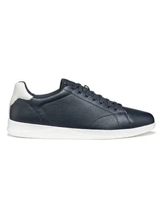 Geox Skórzane sneakersy w kolorze granatowo-białym - Trampki męskie - miniaturka - grafika 1