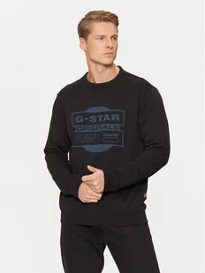 G-Star Raw Bluza Originals D25441-D797 Czarny Regular Fit - Bluzy męskie - miniaturka - grafika 1