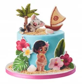 Dodatki do ciast w proszku - Zestaw do dekoracji tortu Vaiana 2D 13 el. - miniaturka - grafika 1