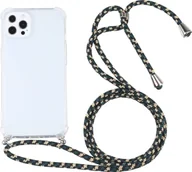 Etui i futerały do telefonów - König Design Etui kompatybilne z Apple iPhone 13 Pro Max Plastikowe etui na telefon komórkowy z łańcuszkiem - Etui na telefon komórkowy Czarne - miniaturka - grafika 1