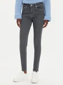 Spodnie damskie - Pepe Jeans Jeansy PL204728 Szary Skinny Fit - miniaturka - grafika 1