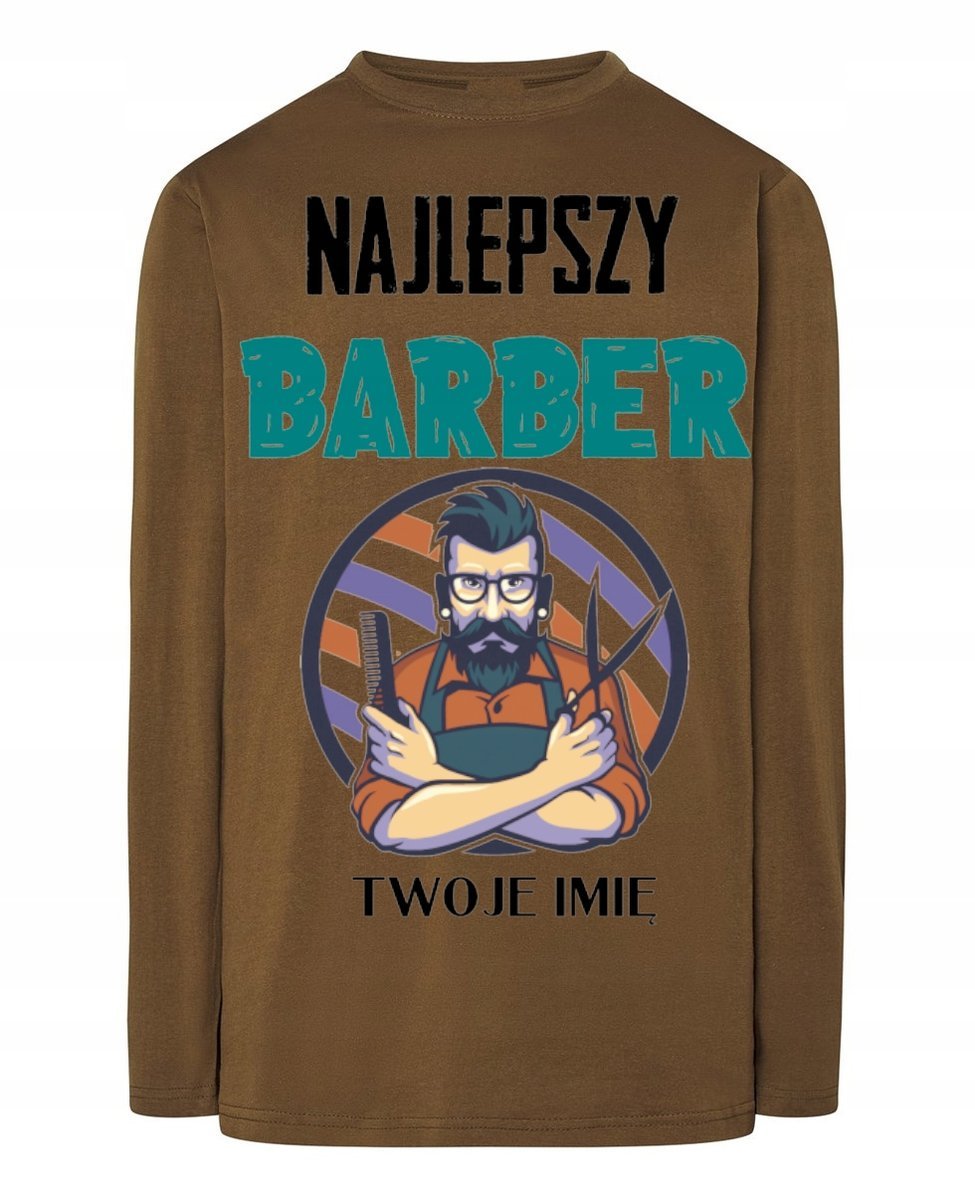 Longsleeve Najlepszy Barber Twoje Imię r.XL