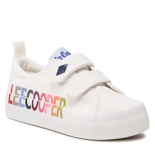 Buty dla dziewczynek - Sneakersy Lee Cooper - LCW-22-44-0809K White - grafika 1