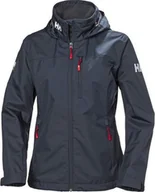 Kurtki i kamizelki sportowe damskie - Helly Hansen Kurtka żeglarska damska W Crew Hooded Jacket granatowa r. L - miniaturka - grafika 1