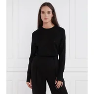 Swetry damskie - Calvin Klein Wełniany sweter | Regular Fit - miniaturka - grafika 1