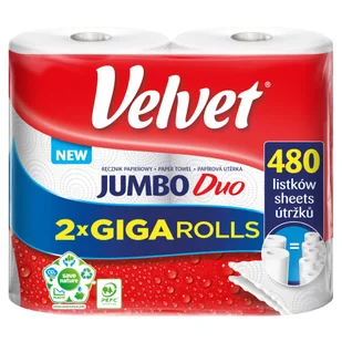 Velvet Jumbo Duo Ręczniki papierowe, 2 rolki - Ręczniki Velvet Jumbo Duo Ręczniki papierowe, 2 rolki - Ręczniki - miniaturka - grafika 1