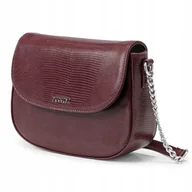 Torebki damskie - Torebka Damska Crossbody Listonoszka PUCCINI Łańcuszek Bordowa BML057M-3B - miniaturka - grafika 1